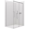 CERANO Sprchovací kút Lantono L/P chróm, transparentné sklo 130x80 cm posuvný CER-432187
