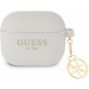 Guess 4G Charm Silikónové Puzdro pre Airpods 3 Grey GUA3LSC4EG