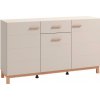 Hom`in ŠIROKÁ KOMODA, kašmírová, dub artisan, 154/41,5/89 cm - Obývacie zostavy - 000834014207