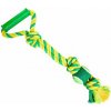 HipHop Dog Preťahovadlo s rukoväťou HipHop 3 uzly, tenisák 45 cm / 310 g limetová, zelená