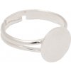 Crystal-ZONE Prsteň plôška Kruh 10mm platina