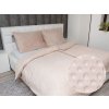 Biante Hrejivé posteľné obliečky Minky 3D bodky MKP-010 Púdrovo béžové Predĺžené 140x220 a 70x90 cm