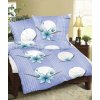Bellatex obliečky flanel modrá lilie 140x200 70x90