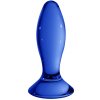 Christalino Follower sklenený análny kolík z borokremičitého skla modrý