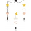 Candellux | Detský luster na lanku TRIO 3xE27/20W/230V žltá/biela/ružová | CA1075
