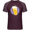 Mymate Predĺžené Tričko MY111 - Motív - Pivo so smrtkou 2 - Burgundy / Heather Burgundy - XL - Pánske
