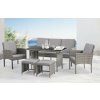 6dielna sada záhradného ratanového nábytku BestBerg Denver BBRF-1029G / sivá