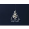 NEDES Závesné strieborné kovové svietidlo 1 x E27 - ME0810