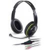 GENIUS headset HS-400A, 2x 3,5 jack, redukce na single jack
