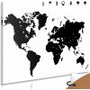 Obraz na korku štýlová čiernobiela mapa