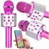 KARAOKE BLUETOOTH MIKROFÓN PRE DIEŤA IDEÁLNY AKO DARČEK, RUŽOVÝ