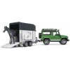 Bruder Land Rover s prívesom na prepravu koní vrátane 1 koňa 4001702025922