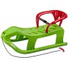 Baby Mix Plastové sáňky s opěradlem SNOW STAR zelená