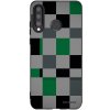 Picasee silikonový černý obal pro Huawei P30 Lite - Block Grid