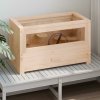 SHUMEE Klietka pre škrečky 60 × 30 × 35 cm masívne jedľové drevo