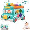 INTERAKTÍVNY AUTOBUS PRE DETI HRAČKA NA TRIEDENIE KOCIEK HUDBA ZVUK SVETLO