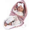 Llorens 74040 NEW BORN - žmurkacia bábika so zvukmi a mäkkým látkovým telom