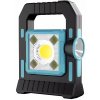 Verk 12290 Solárne LED multifunkčné prenosné kempingové svietidlo USB dobíjacie modrá