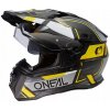Čierno-žltá prilba s protislnečnou clonou MOTO ATV O'Neal D-SRS SQUARE XL