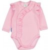 Body pre novorodenca prekladacie sv. ružové s volánikom