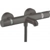 Hansgrohe Ecostat Comfort, termostatická vaňová batéria, čierna-chrómová kartáčovaná, HAN-13114340