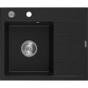 Mexen Ben, 1-komorový granitový drez 600x500x190 mm, ľavý+ chrómový sifón, čierny, 6522605000-77