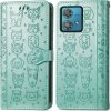 PROTEMIO 67472 ART ANIMALS Peňaženkový obal pre Motorola Edge 40 Neo zelený