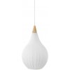 Halo Design 746262 - Luster na lane DROPS 1xE27/40W/230V, priemer 30 cm, biela/dub 746262 + záruka 3 roky zadarmo