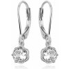 Beneto Slušivé strieborné náušnice s čírymi zirkónmi AGUC3340-W