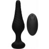 Shots Sono No.77 Remote Controlled Vibrating Anal Plug, silikónový vibračný kolík s diaľkovým ovládaním 14,6 x 1,4–3,7 cm