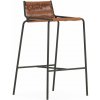 Terakotová kovová barová stolička (výška sedadla 65 cm) Emily – Marckeric