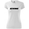 Diving nápis potápač - Dámske Fantasy športové (dresovina) - M ( Biela )