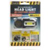 COB+XPE LED čelovka - biele/červené LED - s pohybovým senzorom - akumulátorom