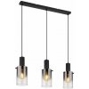 GLOBO 15907-3H FLORENTINA závesné svietidlo 3xE27 čierna, dymová