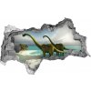 Diera 3D fototapeta nálepka Dinosaury na pláži 95x73 cm