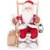 Dekorácia MagicHome Vianoce, Santa, sediaci, 46 cm