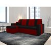 Rohová rozkladacia sedačka MERANO čierna-červená - SAWANA 14 + SAWANA 13