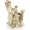 Clayre & Eef Vianočné dekorácie deti pri stromčeku - 10*5*14 cm - Clayre & Eef
