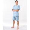 Gina Pánske krátke pyžamo 79188P Pomienková-biela XL