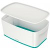 Leitz Úložný box s vekom MyBox, veľkosť S biela/ľadovo modrá Leitz
