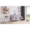 PETITEMARS Postieľka drevená Moony Grey 65x124x84 sivá