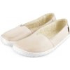 Vlnka dámske barefootové kožené baleríny s ovčou vlnou Odeta béžové