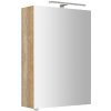 Sapho Riwa - Zrkadlová skrinka s LED osvetlením 70x50x17 cm, 1 dvierka, pánty vpravo, dub Alabama RIW050-0022