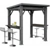 Gril altánok plastový záhradný altánok grafitový