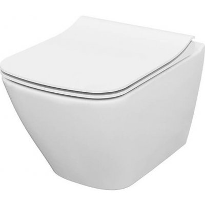 Cersanit CITY SQUARE WC závesná misa RimFree 50,5 x 35,5 cm so sedátkom S701-405