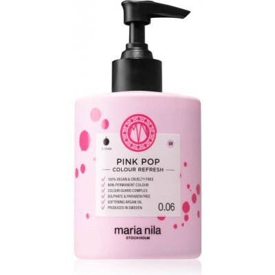 Maria Nila Colour Refresh Pink Pop jemná vyživujúca maska bez permanentných farebných pigmentov výdrž 4 – 10 umytí 0.06 300 ml