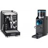 La Pavoni Mini Cellini, black + Rancilio Rocky Doserless, black