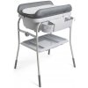 CHICCO Stolík prebaľovací s vaničkou Cuddle & Bubble - Graphite Melange 0m+, do 11kg 79348.0400