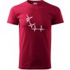 EKG bouldering - Klasické pánske tričko vyššej gramáže - 2XL ( Marlboro červená )
