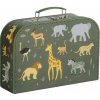 A Little Lovely Company sada dvoch kartónových kufríkov pre deti s motívom lesných zvieratiek – Zvieratá